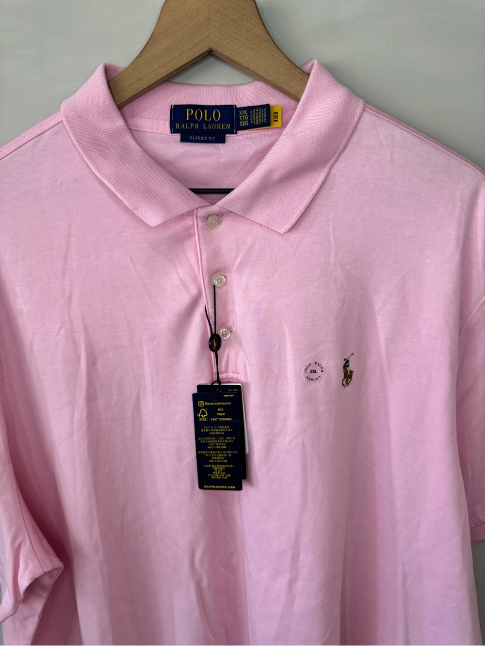 Polo by Ralph Lauren NWT Classic Polo Shirt - Pink Size XXL - Picture 3 of 11